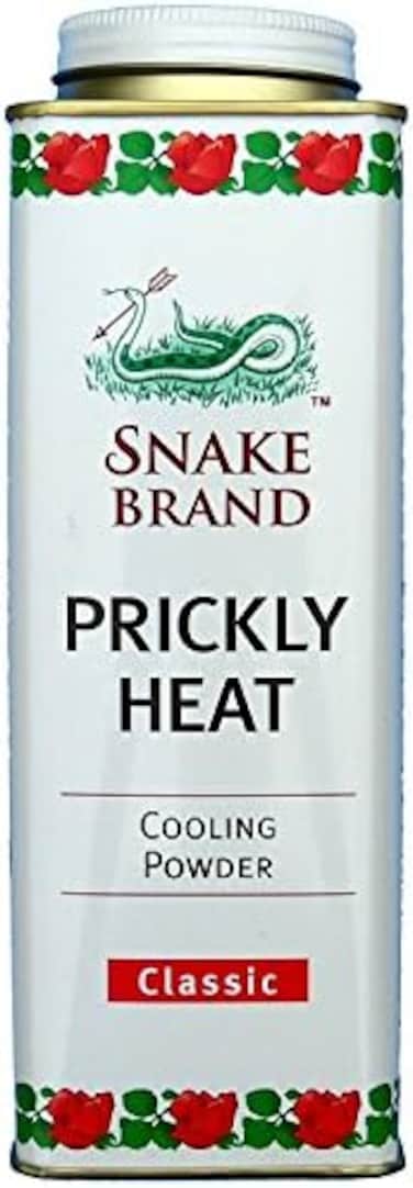 SNAKE BRAND Prickly Heat Powder (280 Grams); Original Cool Body Powder for Sport Girl and Men/ Summer Hot Weather Powder