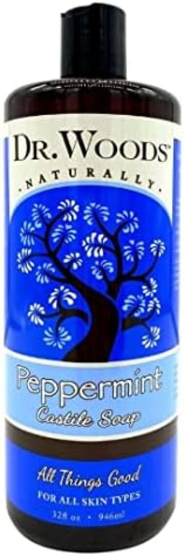 Dr. Woods Pure Peppermint Liquid Castile Soap, 32 Ounce