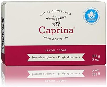 Caprina by Canus Fresh Goat's Milk Soap Bar, Cream, Original Formula, 5 Ounce, (Pack of 1)