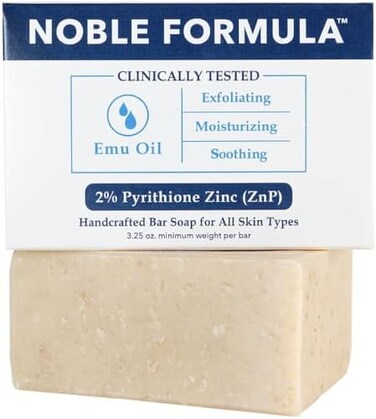 Noble Formula 2% Pyrithione Zinc (ZnP) Original Bar Soap, 3.25 oz