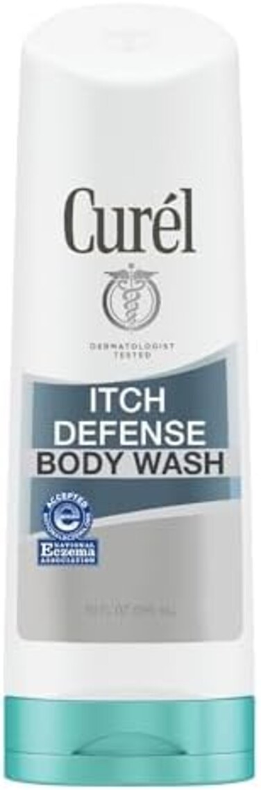 Curel Itch Defense Calming Daily Cleanser, Body Wash, Soap-free Formula, for Dry, Itchy Skin, 10 oz, with Hydrating Jojoba and Olive Oil