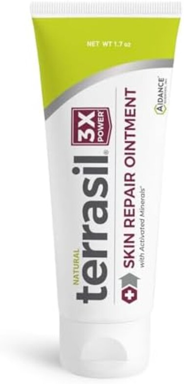 terrasil Antibacterial Skin Repair 3X Faster Natural Formula for Fissures Folliculitis Angular Cheilitis Impetigo Chilblains Lichen Sclerosus Cellulitis (50g)