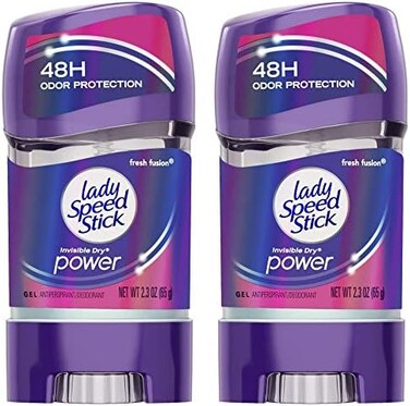 Speed Stick Lady 48HR Antiperspirant Deodorant Gel Fresh Fusion 2.30 oz (Pack of 2)