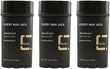 Every Man Jack Deodorant Stick Sandalwood 3 Ounce (Pack Of 3)