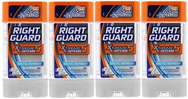 Right Guard Total Defense 5 Power Gel, Antiperspirant and Deodorant, Artic Refresh 4 Ounce 4 PK