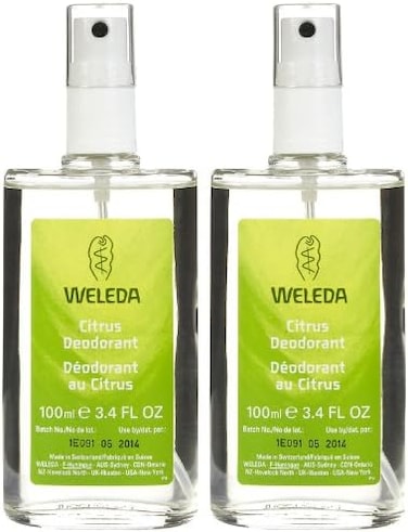 Weleda Refreshing Non-Aerosol Deodorant Spray, Citrus - 3.4 oz - 2 pk
