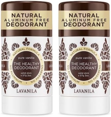 Lavanila Laboratories Pure Vanilla- No Aluminium The Healthy Deodorant Stick - 2oz (Pack of 2)