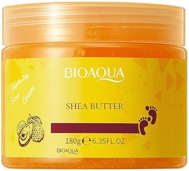 BIOAQUA Foot Care Herbal Massage Scrub-Exfoliating Cream Cleansing Delicate Feet Skin Shea Oil Natural Extracts180g