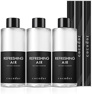 Cocod'or Reed Diffuser Oil Refill/Refreshing Air/6.7oz(200ml)/3 Pack/Aroma Therapy, Home Fragrance, Scented Oils