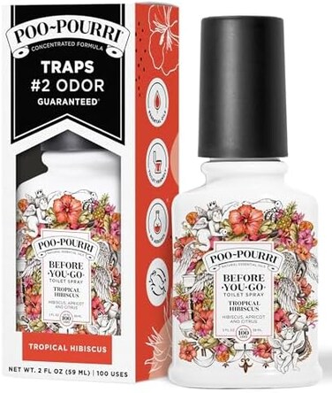 Poo-Pourri Before-You-Go Toilet Spray, Tropical Hibiscus, 2 Fl Oz - Hibiscus, Apricot and Citrus