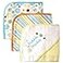 Luvable Friends Unisex Baby Cotton Terry Hooded Towels, Yellow, One Size