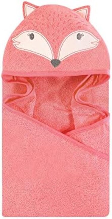 منشفة بغطاء للرأس من القطن للاطفال من الجنسين من هدسون بيبي، ميس فوكس، مقاس واحد