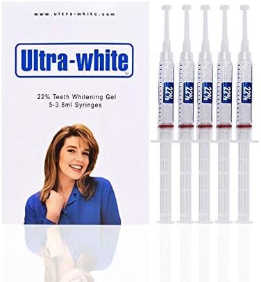 Ultra White 22% Teeth Whitening Gel Large 5 Tubes 3.8 ml of Gel