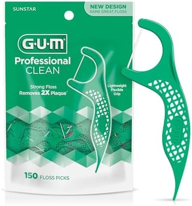 GUM Professional CLEAN Flosser (150 Flossers) Fresh Mint