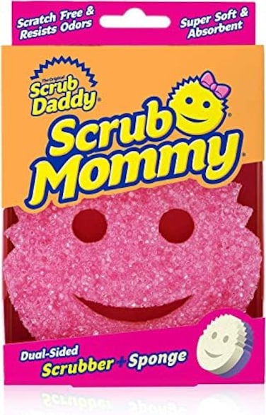 Scrub Daddy Scrub Mommy - Scratch-Free Multipurpose Dish Sponge - BPA Free &amp; Made with Polymer Foam - Stain, Mold &amp; Odor Resistant Kitchen Sponge (1 Count)
