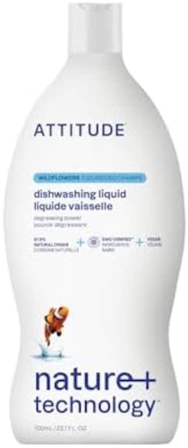 Attitude Dish Detergent Plantbased Hypoallergenic Ecofriendly Fl. Oz. Package May Vary, Wildflowers, 23.7 Fl Oz