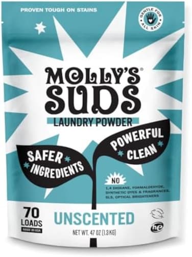 Molly's Suds Ultra Concentrated Laundry Powder 70 Loads Unscented 41.8oz (176573)