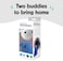 Kikkerland Puffer Fish Laundry Reusable Cute Dryer Buddies, Eco-Friendly Dryer Buddies, Non-Toxic PVC Plastic, Blue &amp; White (Set of 2)