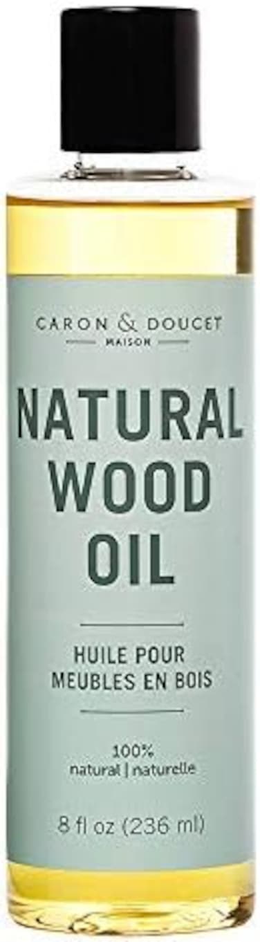 Caron &amp; Doucet - Natural Wood Conditioning Oil - 100% Plant Based Wood Conditioning and Polishing Oil - Orange Scented - Suitable for Natural Wood Furniture. (240ml)