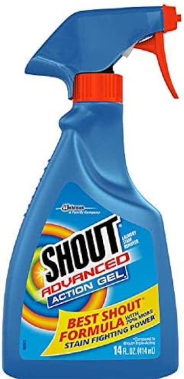 SC Johnson Shout Advanced Spray and Wash Gel Stain Remover for Clothes, Best Shout Formula, 14 fl oz, Multicolor