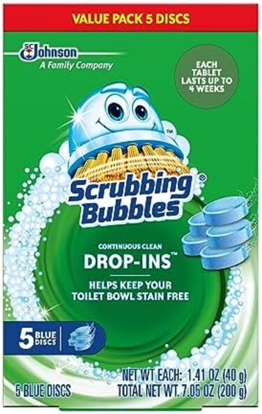 Scrubbing Bubbles Toilet Cleaner Drop Ins, 5 Count in Single Box, 7.05 Ounce