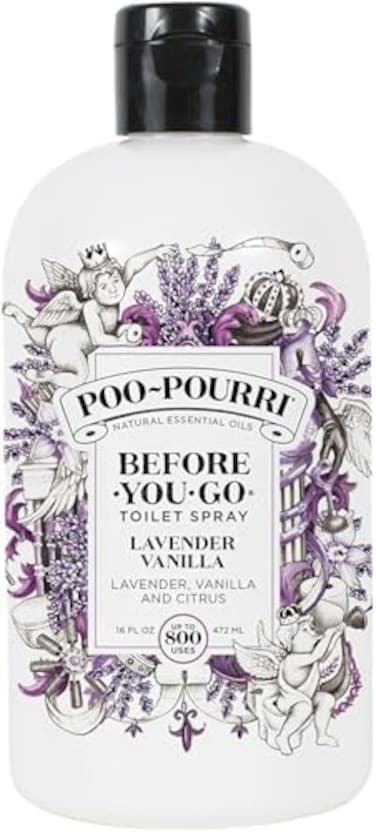 Poo-Pourri PP016-TST Before-You-Go Toilet Spray 16-Ounce Refill Bottle, Lavender Vanilla Scent