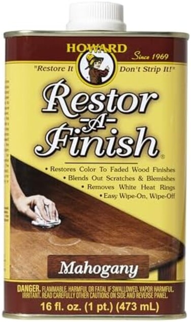 هوارد ريستور ايه فينيش ماهوجني RF5016 استعادة اللمسة النهائية الاصلية لازالة علامات الحرارة والبقع على الاثاث الخشبي 473 مل