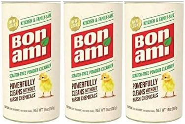 BON AMI Powder Cleanser (14 oz, 3 Pack) Works as A Kitchen Countertop Cleaner and Bathroom Tile Cleaner, No Scratch Earth Friendly Home Cleaner