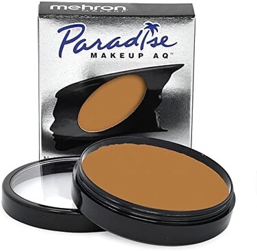 Mehron Makeup Paradise Makeup AQ Pro Size   Stage &amp; Screen, Face &amp; Body Painting, Special FX, Beauty, Cosplay, and Halloween   Water Activated Face Paint &amp; Body Paint 1.4 oz (40 g) (Light Brown)
