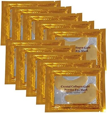 Vandarllin 24K Gold Gel &amp; Collagen Eye Mask, Anti-Aging, Removes Bags, Dark Circles And Puffiness, Anti-Wrinkle, Moisturizing, Whitening, Removes Blemishes And Blackheads (10 Pairs)