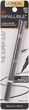 L&rsquo;Or&eacute;al Paris Makeup Infallible Super Slim Long-Lasting Liquid Eyeliner, Ultra-Fine Felt Tip, Quick Drying Formula, Glides on Smoothly, Black, Pack of 1