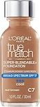 L'Oreal L&rsquo;Or&eacute;al Paris Makeup True Match Super-Blendable Liquid Foundation, Nut Brown C7, 1 Fl Oz,1 Count