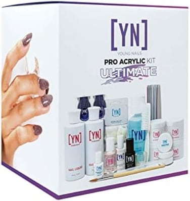 Young Nails Professional Kits &amp; Accessories for Home Nail Kit, Starter Kit, Beginners, and/or Nail Professionals, Clear