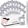 مزيل طلاء الأظافر من ماكارت - 200 قطعة مع بطانة قطنية أكبر - قطعة واحدة من دافعة الزوائد اللحمية R-01