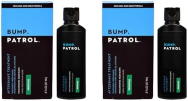 بامب باترول تركيبة ما بعد الحلاقة للبشرة الحساسة - محلول لطيف بعد الحلاقة يزيل نتوءات الحلاقة والشعر النامي - 2 اونصة عبوة من قطعتين