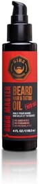 جي بي اس جرومينغ زيت اللحية والشعر والوشم من بوش ماستر - طبيعي بالكامل برائحة جوزة الطيب والجلد والفانيليا والمسك - ينعم ويقوي نمو اللحية ويرطب البشرة، 4 اونصة