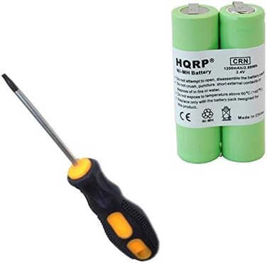 Hqrp بطارية تناسب ماكينة الحلاقة فيليبس نوريلكو 835RX 875RX 8825XL 8845XL 8846XL 885RX HQ8885 مع مفك براغي