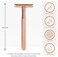 Bambaw Women's Safety Razor   Metal Razor   Women's Safety Razor Metal   Wet Razor Women   Eco Razor Metal   Zero Waste Safety Razor Women   Safety Razor Rose Gold