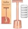 Bambaw Metal Razor for Women with Safety Razor Stand   Rose Gold Women Razor   Eco Razor Women   Fits All Double Razor Blades   Reusable Razor Women   Zero Plastic   Eco Beauty   Sustainable Home