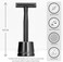 Bambaw Black Metal Safety Razor With Razor Holder   Single Blade Razor For Men And Women   Manual Men's Razor   Men's Safety Razor Blades   Fits All Safety Razor Blades   Free From
