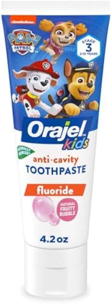 Orajel, Paw Patrol Anticavity Fluoride Toothpaste, Bubble Berry, 4.2 Oz (119 G)