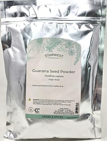 Starwest Botanicals Guarana Seed Powder, 1 Pound