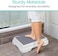 Vive Bath Step Slip Resistant Shower Stepping Stool Elevated Bathroom Safety Aid For Handicap Elderly Seniors Entering Exiting Bathtub Nonslip Heavy Duty Bathtub Bed Kitchen Elevator 16" x 19" x 4" Wh