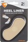 Sof Sole Heel Liner Cushions for Improved Shoe Fit and Comfort, 2 Pair, Natural, One size