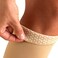 Truform 20-30 mmHg Compression Stockings for Men and Women, Thigh High Length, Dot-Top, Open Toe, Beige, Large