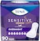TENA Incontinence Pads, Bladder Control &amp; Postpartum for Women, Overnight Absorbency, Extra Coverage, Sensitive Care - 90 Count