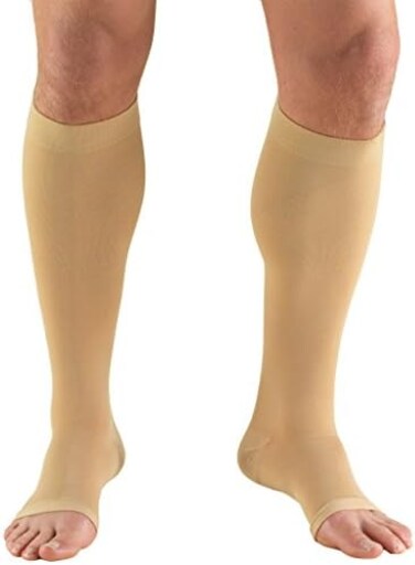 Truform Open Toe, Knee High 30-40 mmHg Compression Stockings