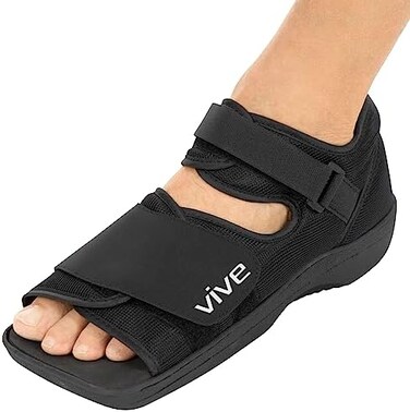 Vive Post Op Shoe Lightweight Medical Walking Boot With Adjustable Strap Post Injury Surgical Foot Cast Durable Square Toe Orthopedic Support Brace For Broken Bone Fracture Recovery Small: Men's (6 -