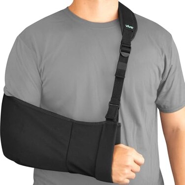 Vive Arm Sling Medical Support Strap For Broken Fractured Bones Adjustable Shoulder Rotator Cuff Full Soft Immobilizer For Left Right Arm Subluxation Dislocation Sprain Strain Standard Multi