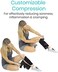 Vive Calf Brace Adjustable Shin Splint Support Lower Leg Compression Wrap Increases Circulation Reduces Muscle Swelling Calf Sleeve Pain Relief One Size Black